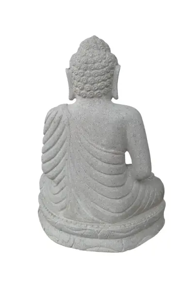 Artikelbild 4 des Artikels “Sitzender Buddha aus Flussstein 50cm Höhe. “